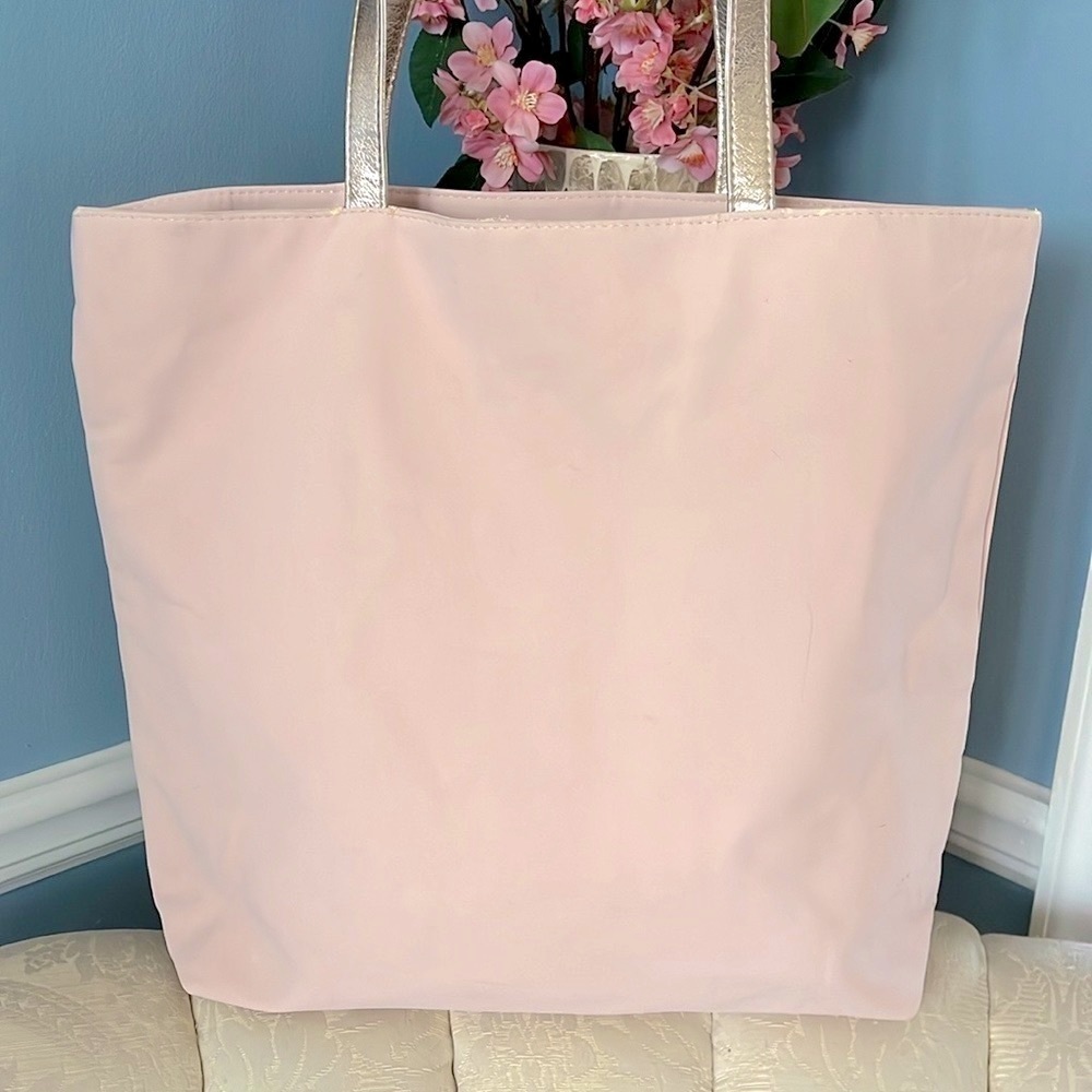 NWOT Jimmy Choo Parfums Pale Pink Tote Gold Metallic Detail Shoulder Bag Purse - Picture 7 of 14